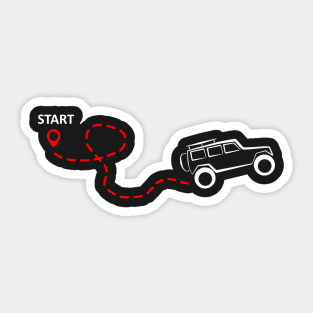 Start you journey - offroad (dark) Sticker